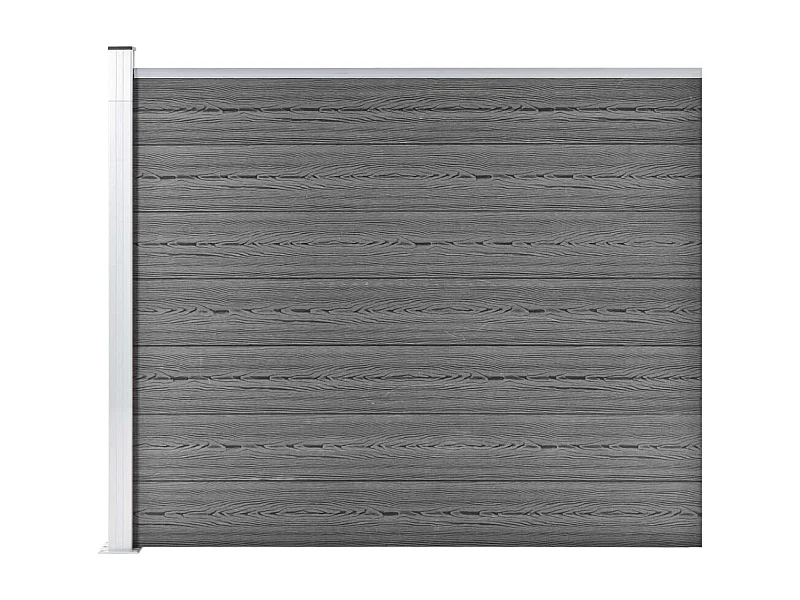 Panneau de clôture WPC 175x146 Gris