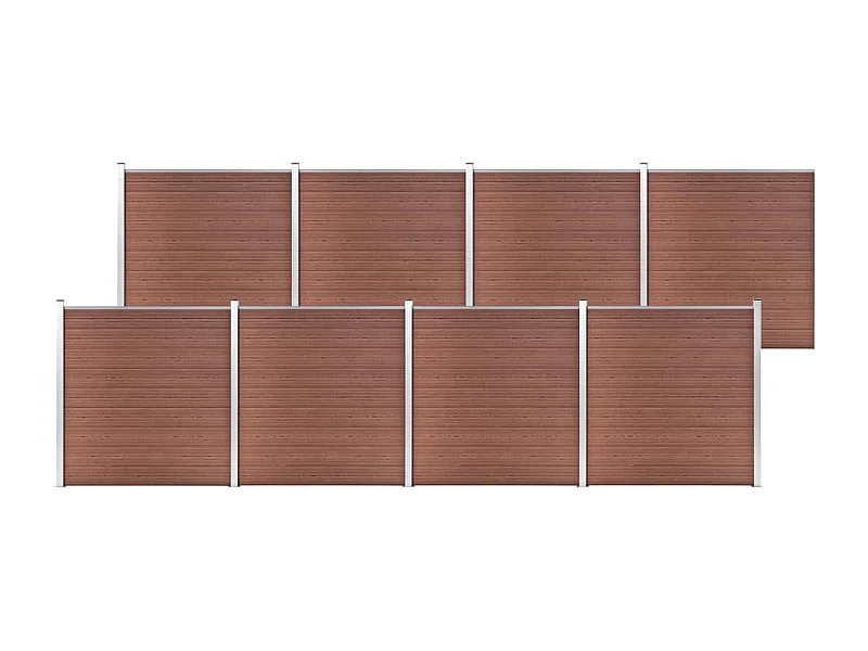 Clôture de jardin WPC 1391x186 Marron