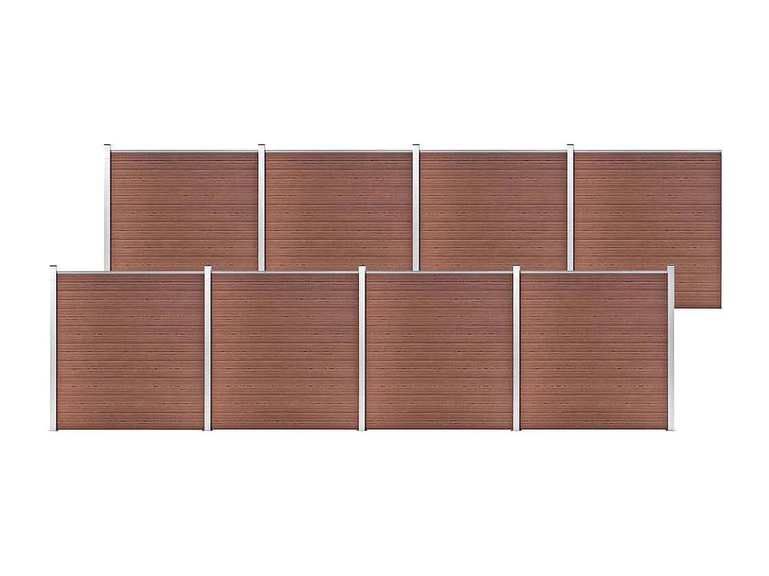 Clôture de jardin WPC 1391x186 Marron