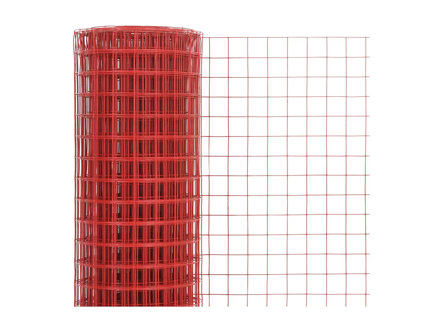 Grillage Acier avec revêtement en PVC 25x1,5 m Rouge 4