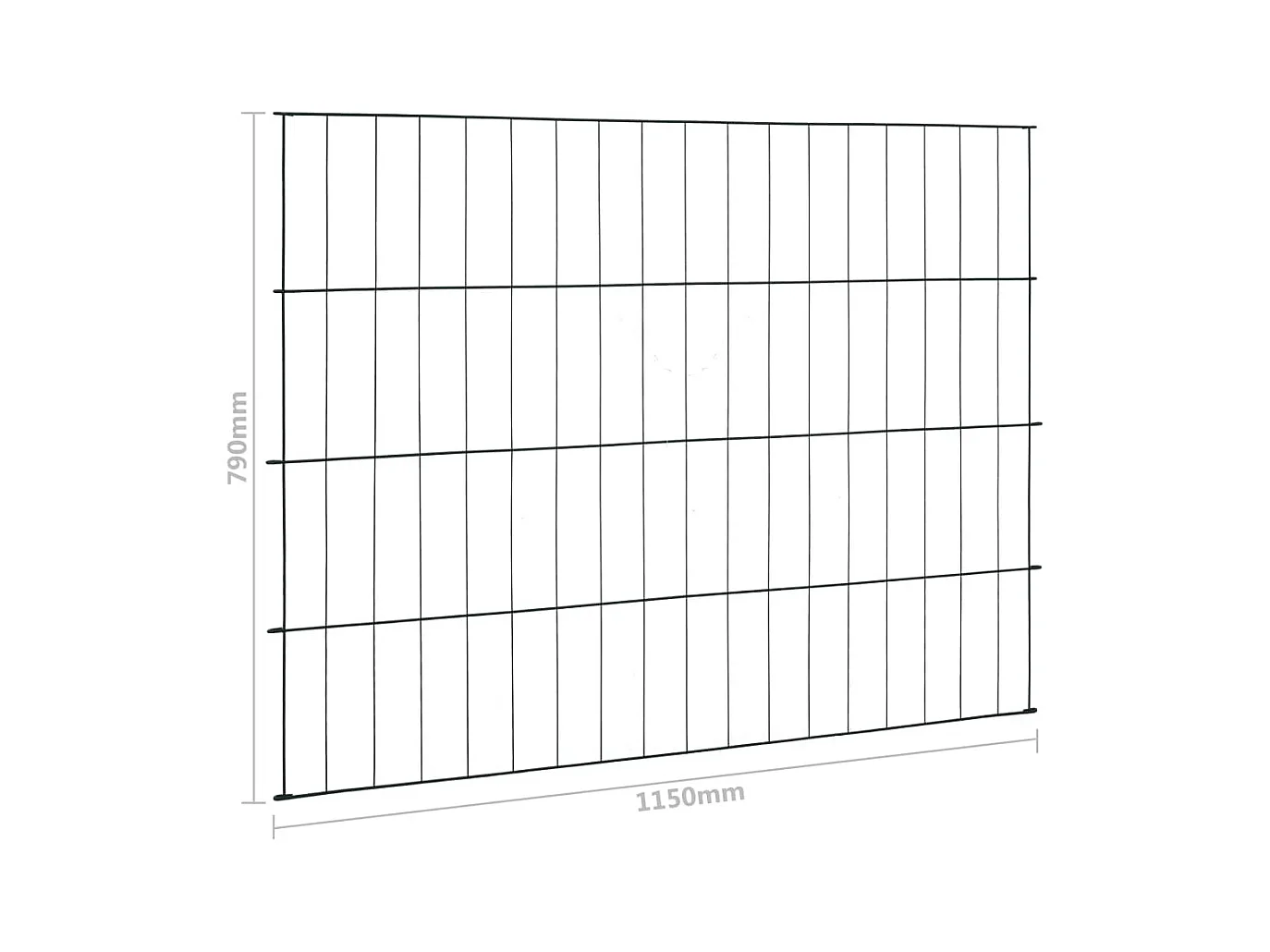Schuttingset 115x79 cm groen