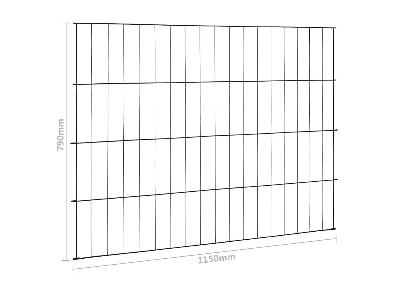 Ensemble de clôture d'étang 115x79 Vert