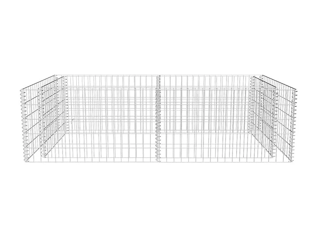 Jardinière à gabion Acier galvanisé 180 x 90x50