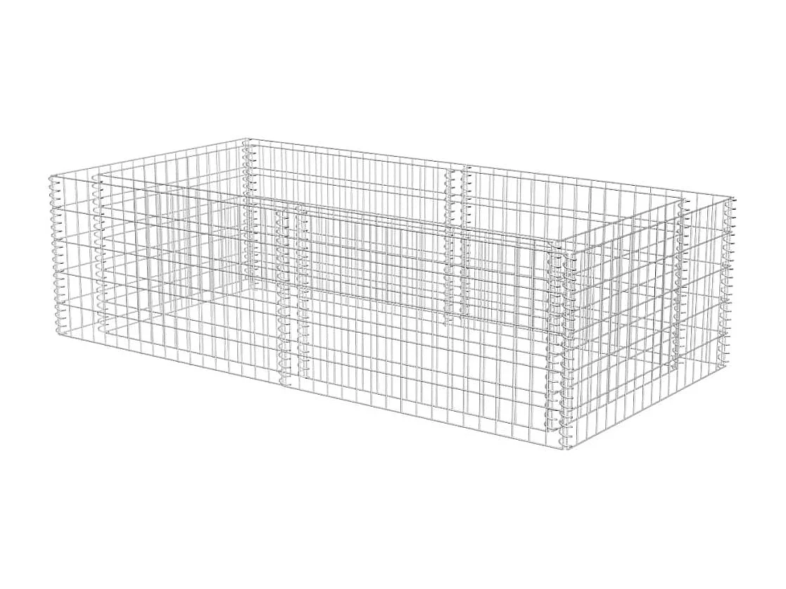 Jardinière à gabion Acier galvanisé 180 x 90x50