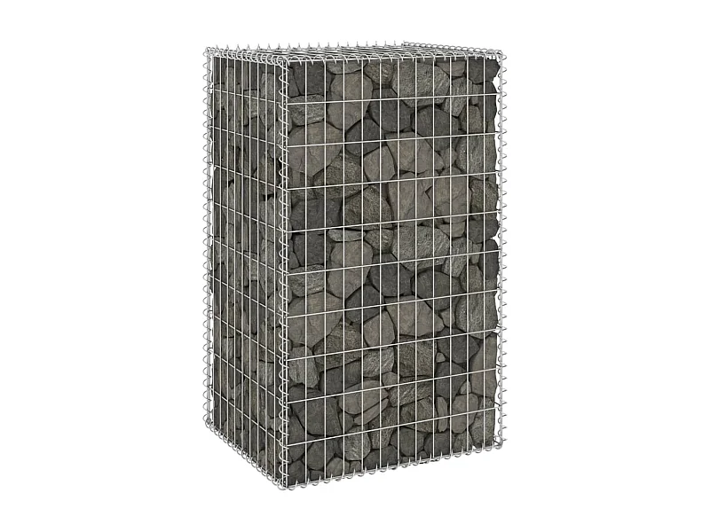 Mur en gabion avec couvercles Acier galvanisé 60x50x100
