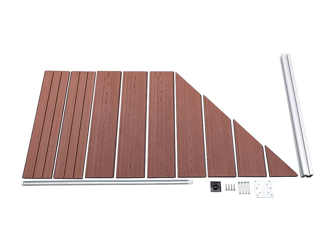 Panneau de clôture WPC 95x(105-180) cm Marron