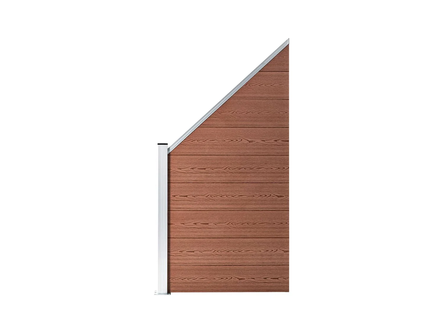 Panneau de clôture WPC 95x(105-180) cm Marron