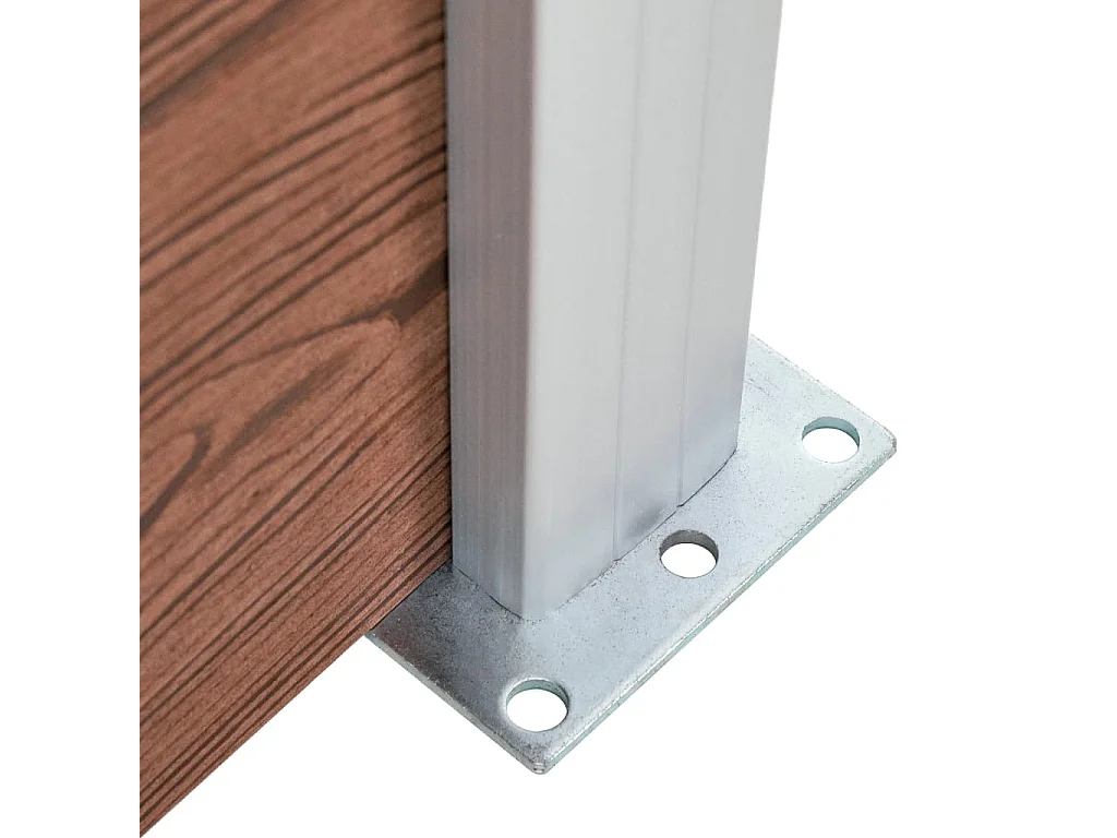 Panneau de clôture WPC 95x(105-180) cm Marron