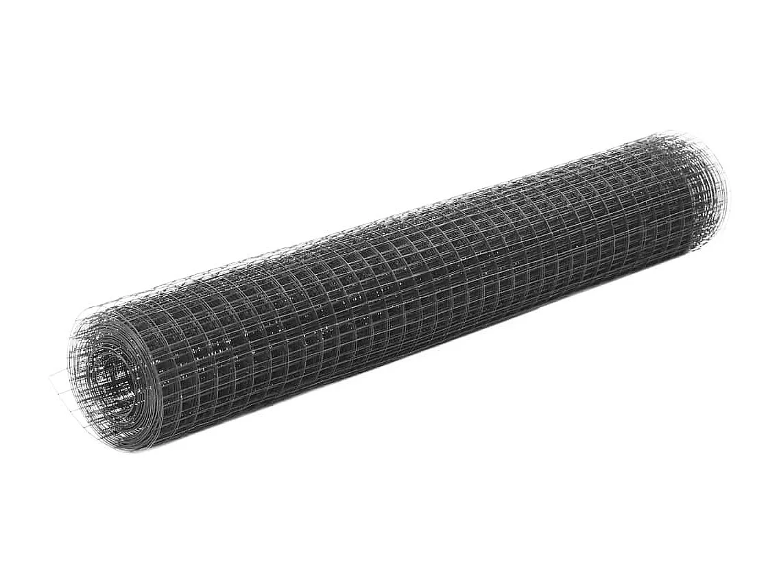 Grillage Acier avec revêtement en PVC 25x1 m Gris 2