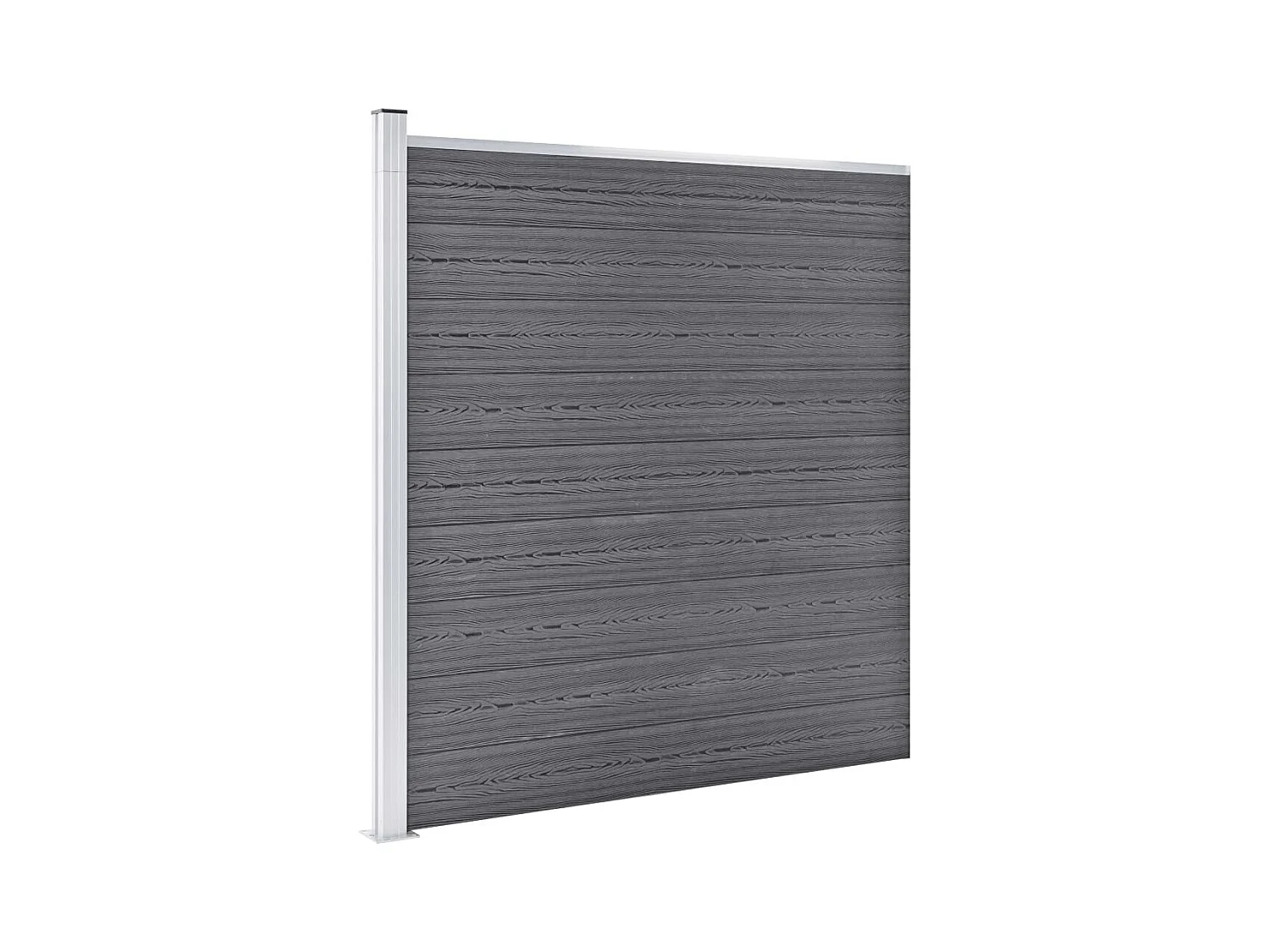 Clôture de jardin WPC 699x186 Gris