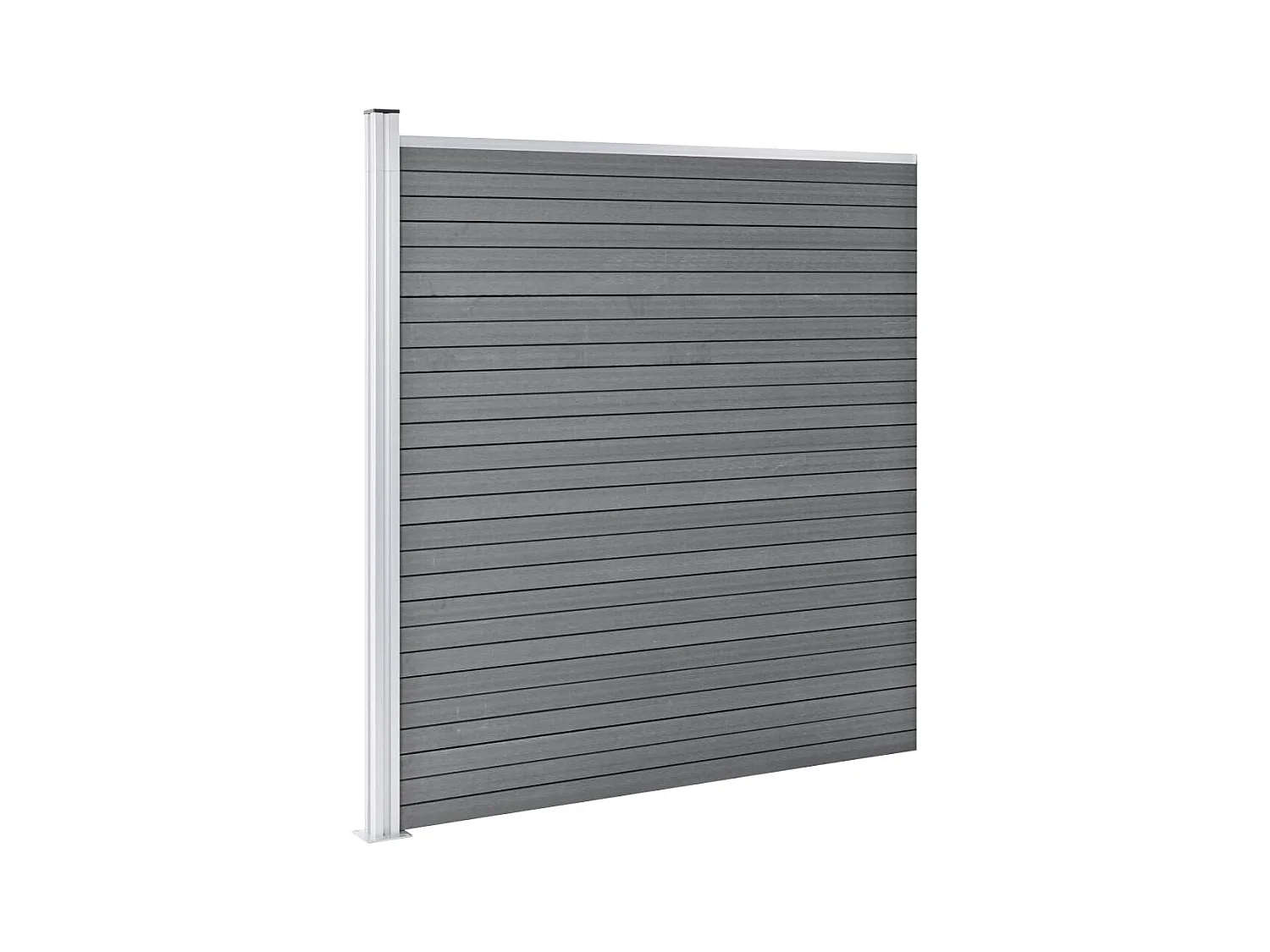 Clôture de jardin WPC 699x186 Gris