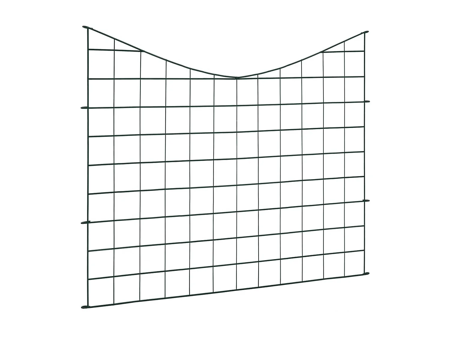 Ensemble de clôture voûtée plus basse d'étang 77,5x64 Vert