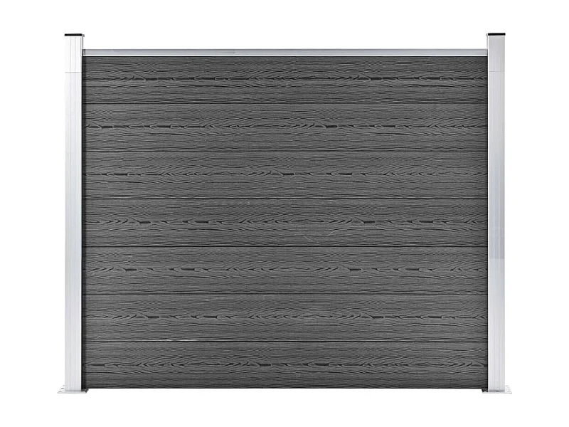 Panneau de clôture WPC 180x146 Noir