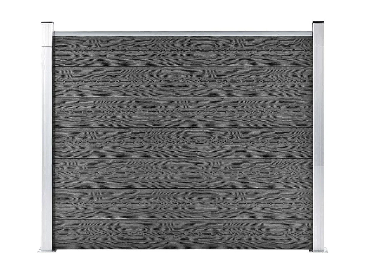 Panneau de clôture WPC 180x146 Noir