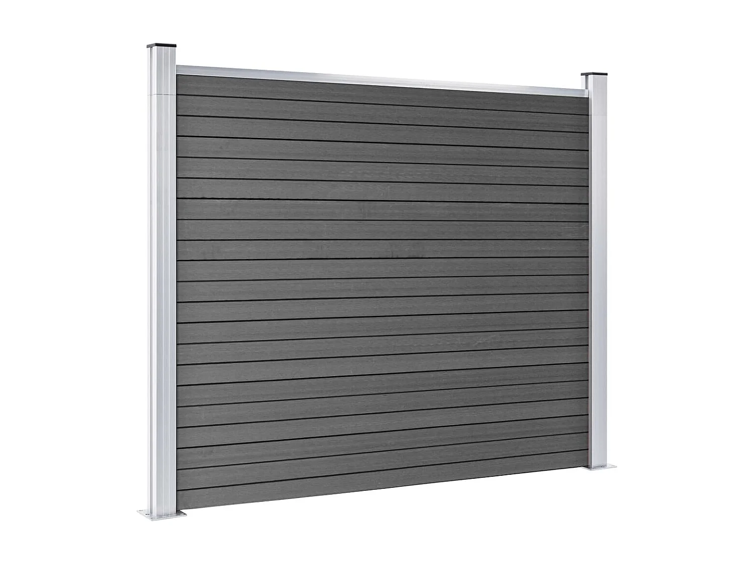 Panneau de clôture WPC 180x146 Noir