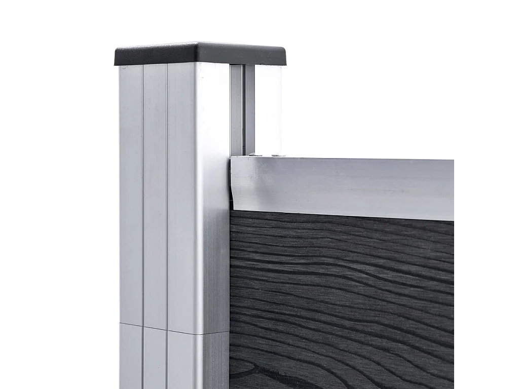 Ensemble de panneau de clôture WPC 699x146 Gris