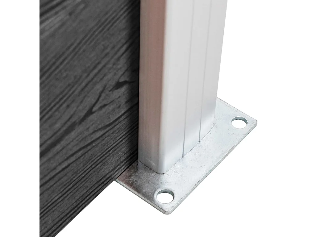 Ensemble de panneau de clôture WPC 699x146 Gris