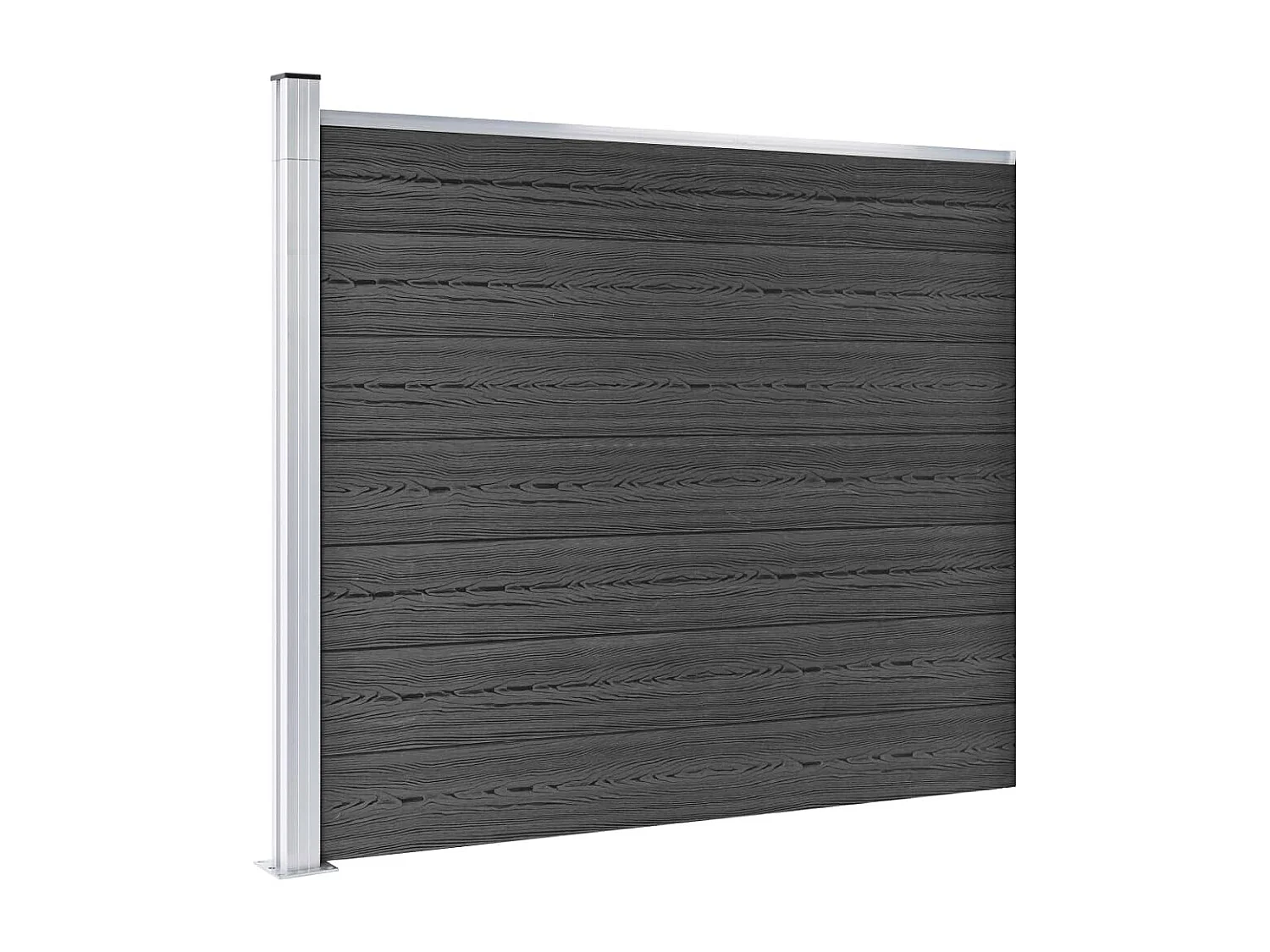 Ensemble de panneau de clôture WPC 699x146 Gris