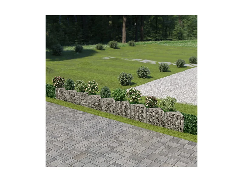 Mur de gabion Acier galvanisé 630 x 30x50