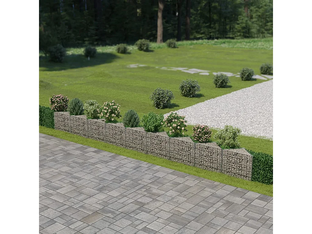 Mur de gabion Acier galvanisé 630 x 30x50