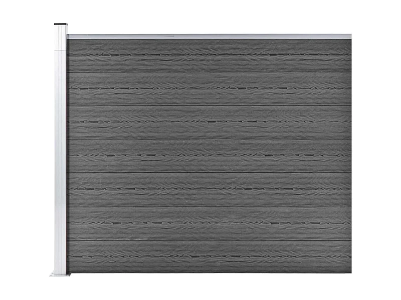 Panneau de clôture WPC 175x146 Noir