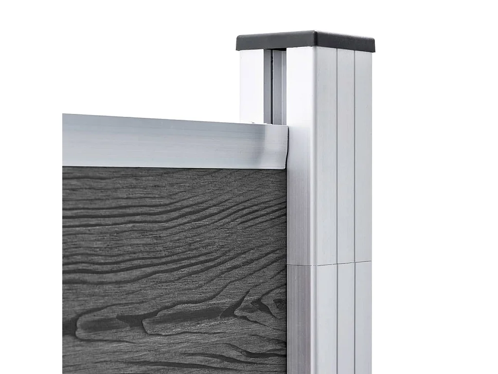 Panneau de clôture WPC 175x146 Noir