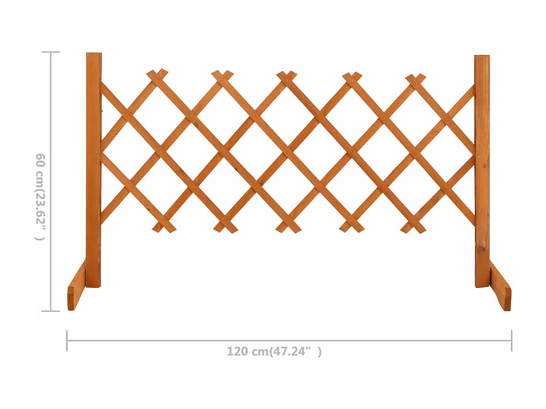 Clôture en treillis de jardin Orange 120x60 Bois de sapin