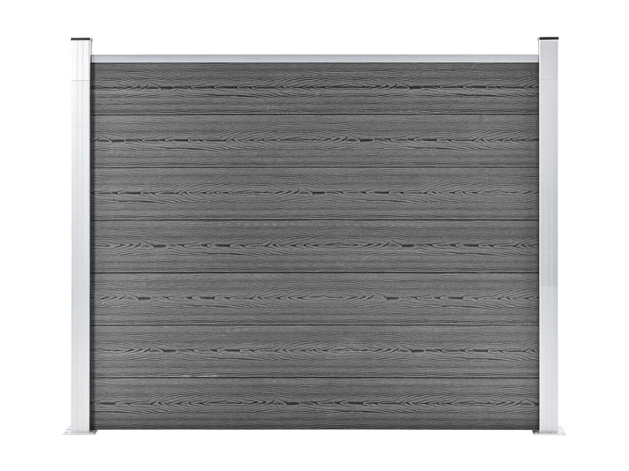 Panneau de clôture WPC 180x146 Gris