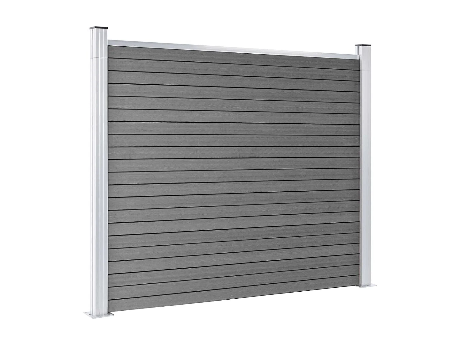 Panneau de clôture WPC 180x146 Gris