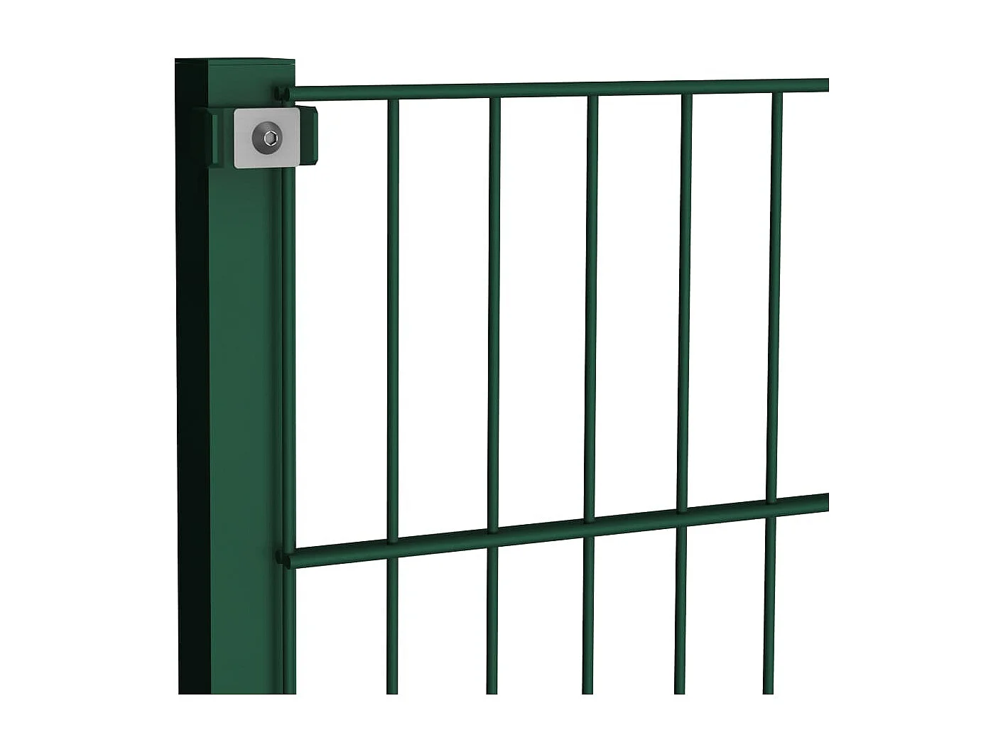 Panneau de clôture avec poteaux Fer 10,2 x 0,8 m Vert