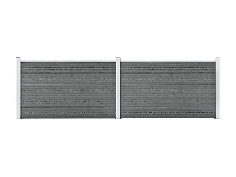 Clôture de jardin WPC 353x106 Gris