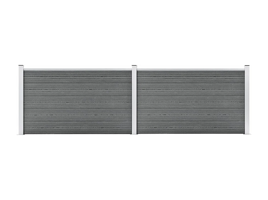 Clôture de jardin WPC 353x106 Gris