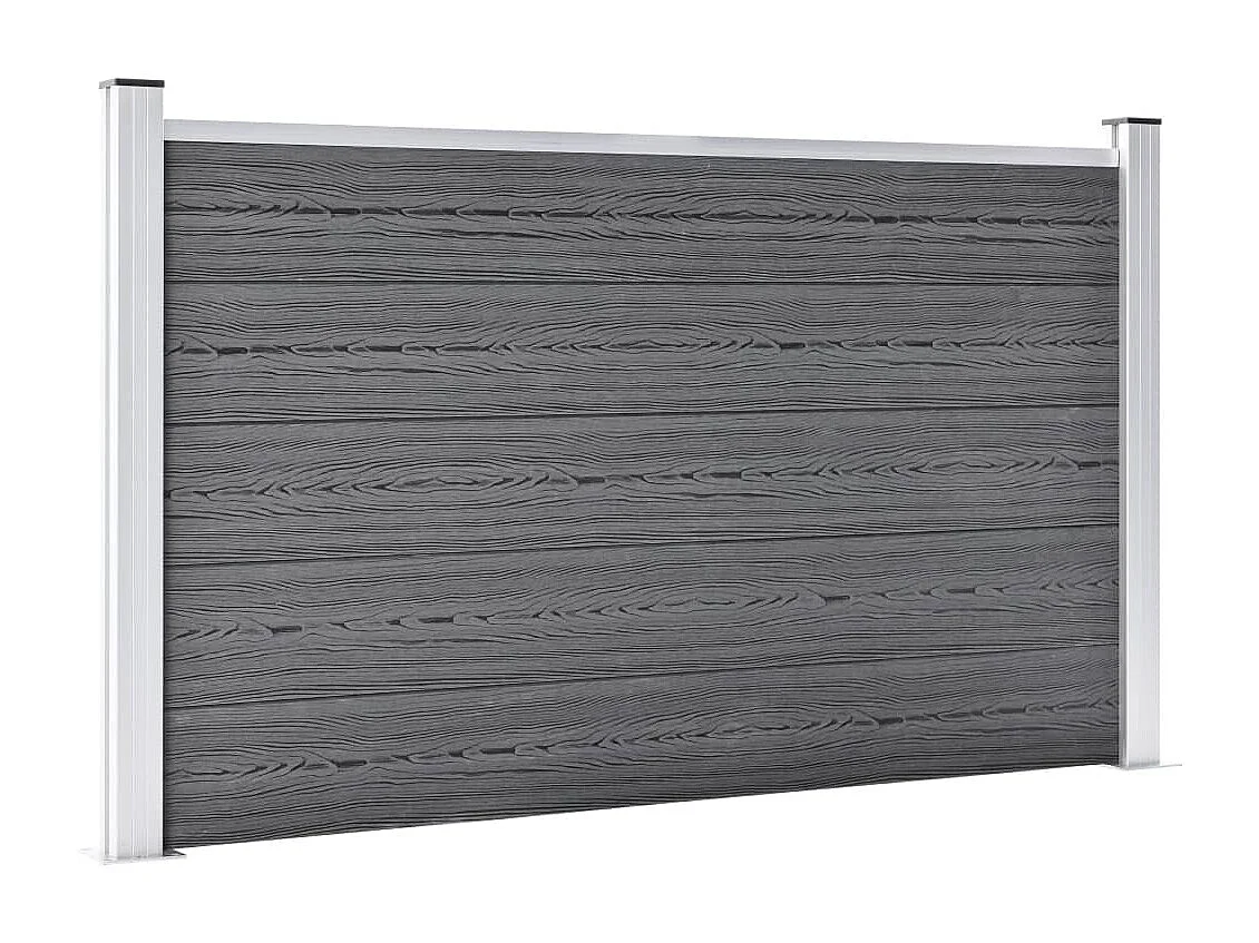 Clôture de jardin WPC 353x106 Gris