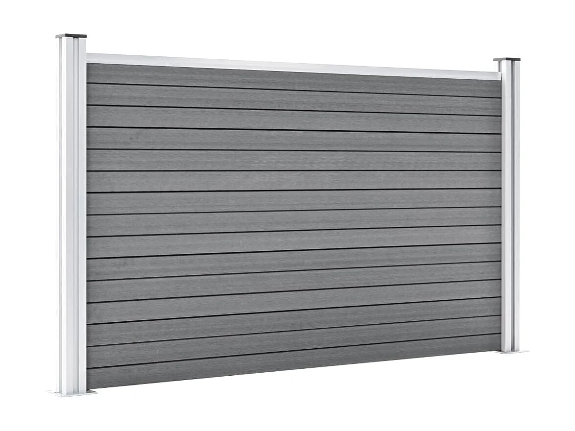 Clôture de jardin WPC 353x106 Gris