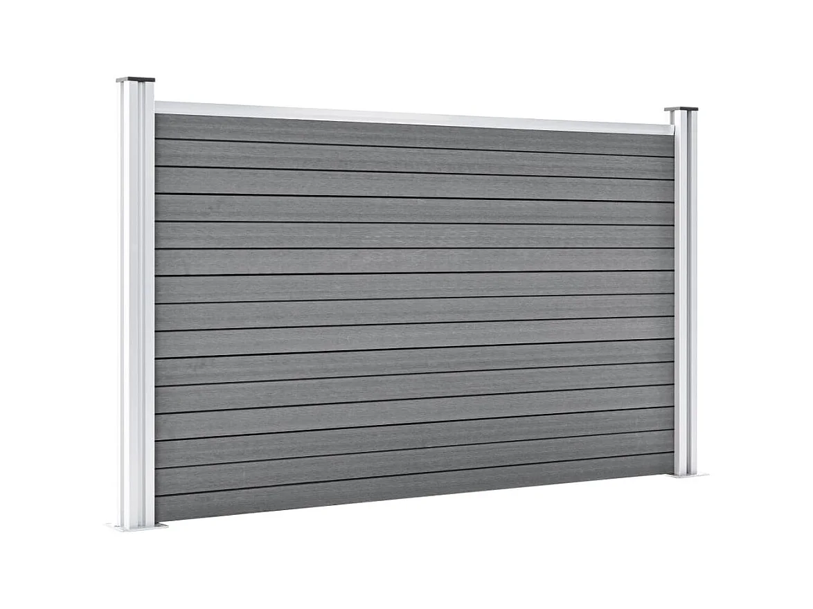 Clôture de jardin WPC 353x106 Gris