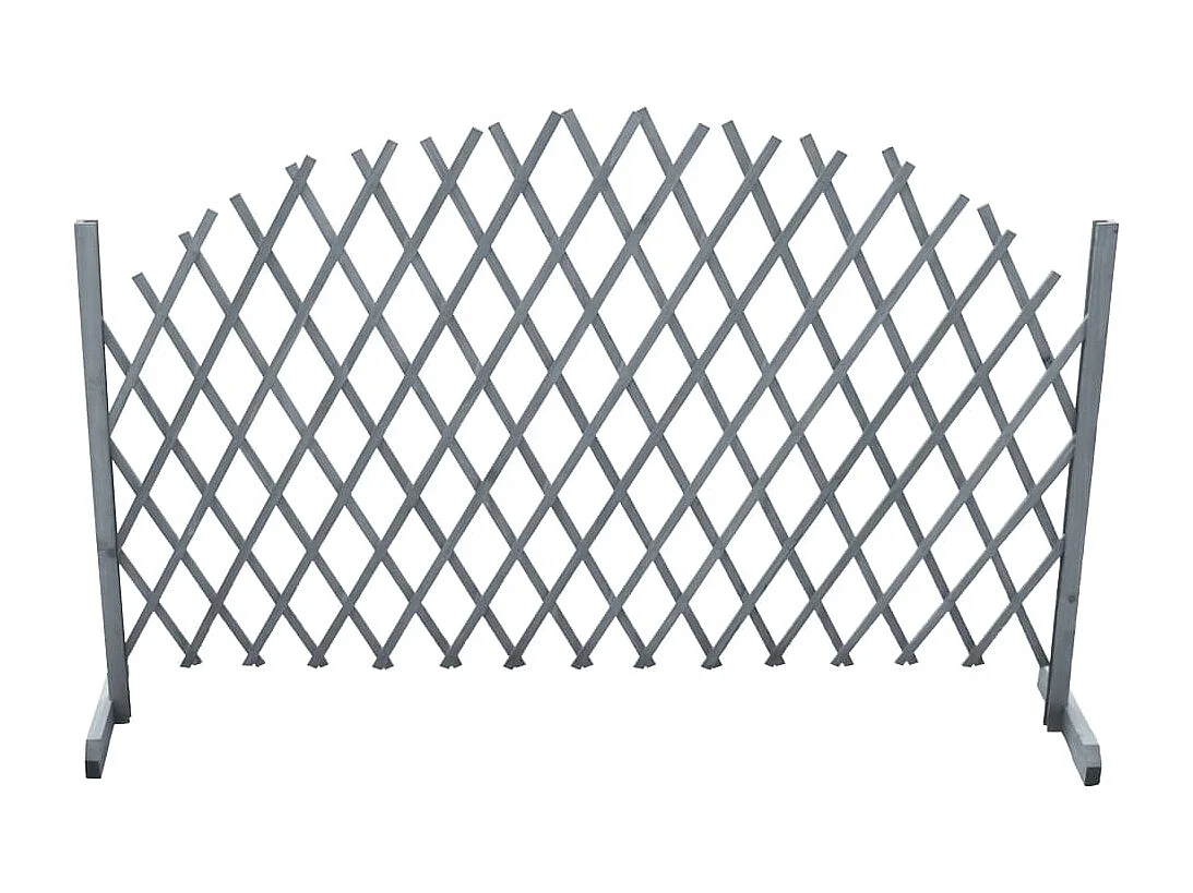 Clôture en treillis Bois de sapin massif 1,8x1 m Gris