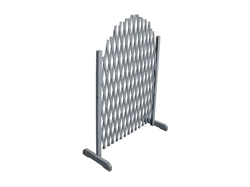 Clôture en treillis Bois de sapin massif 1,8x1 m Gris