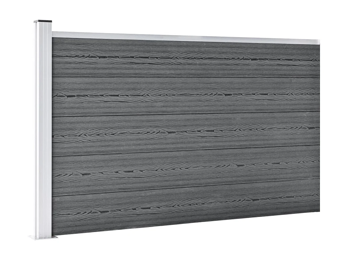 Clôture de jardin WPC 175x105 Gris