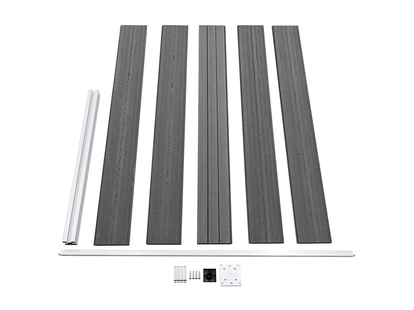 Clôture de jardin WPC 175x105 Gris