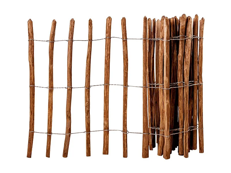 Clôture à piquets Bois de noisetier 90x500 2