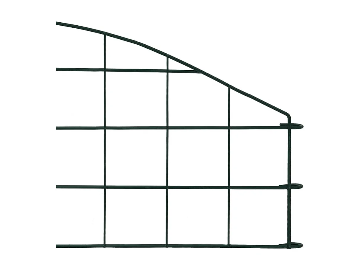 Ensemble de clôture voûtée d'étang 77,3x26 Vert