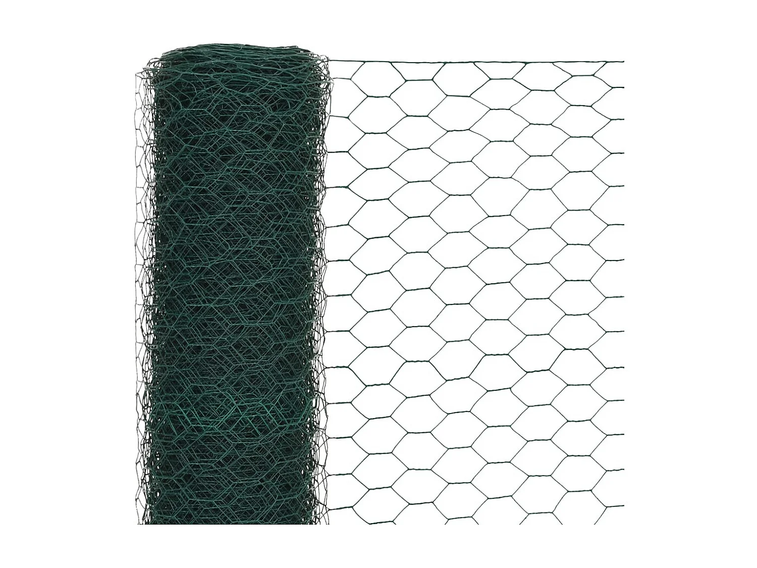 Grillage Acier avec revêtement en PVC 25x1,5 m Vert 3