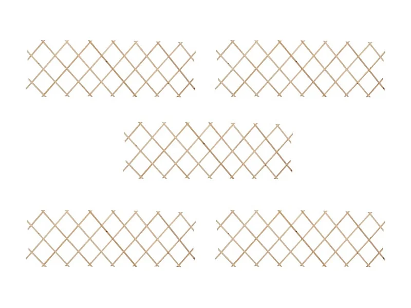 Clôture à treillis 5 pcs Bois de sapin 180x60