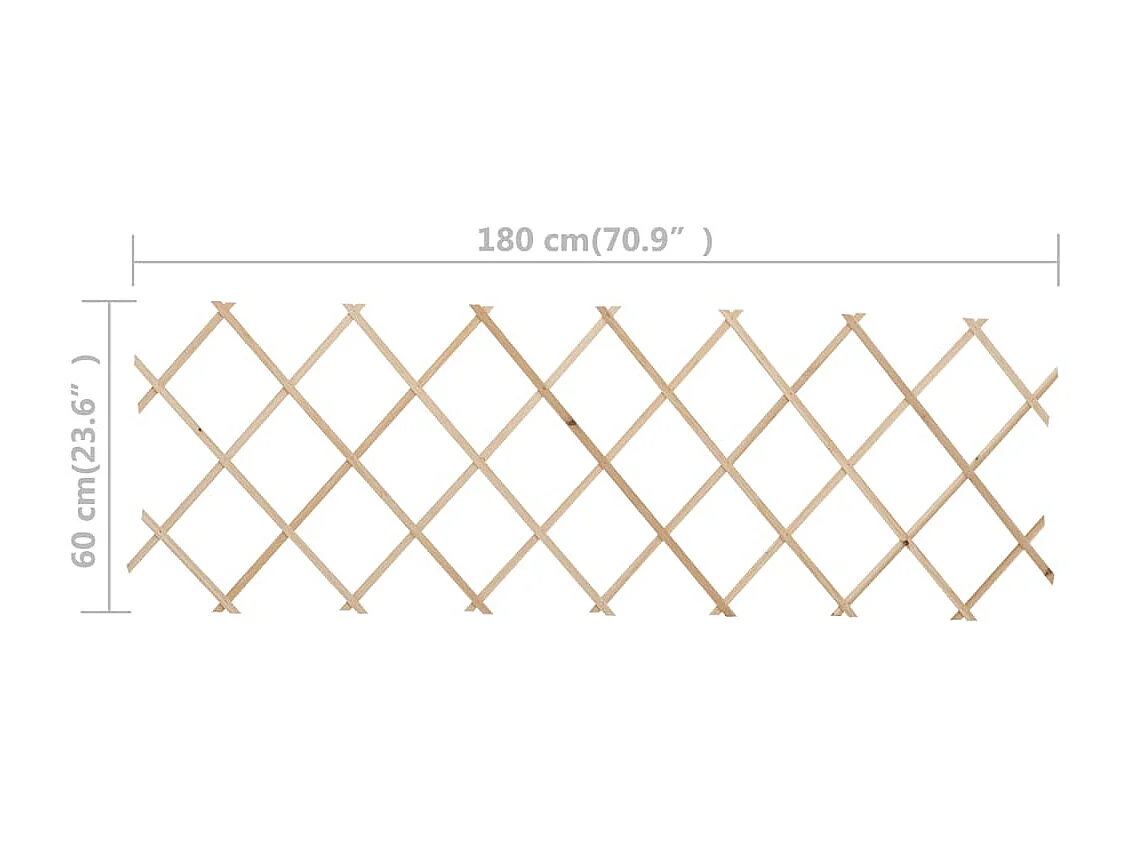 Clôture à treillis 5 pcs Bois de sapin 180x60