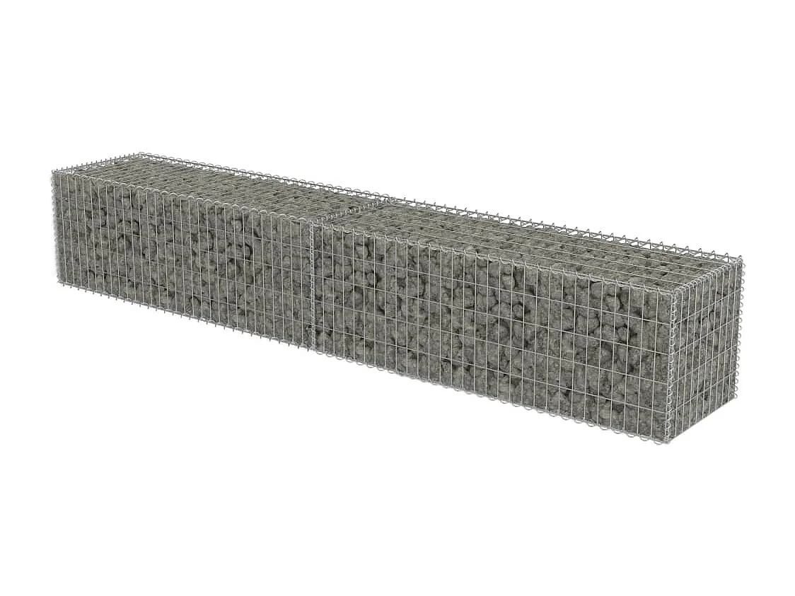 Mur en gabion avec couvercles Acier galvanisé 300 x 50x50