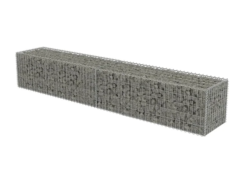 Mur en gabion avec couvercles Acier galvanisé 300 x 50x50