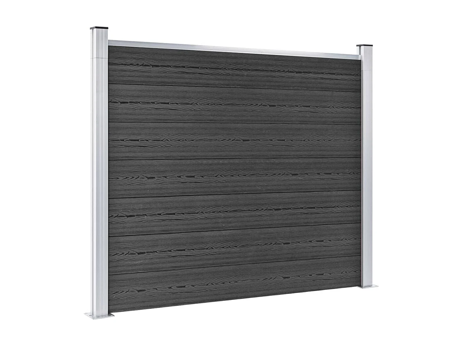 Ensemble de panneau de clôture WPC 872x146 Gris