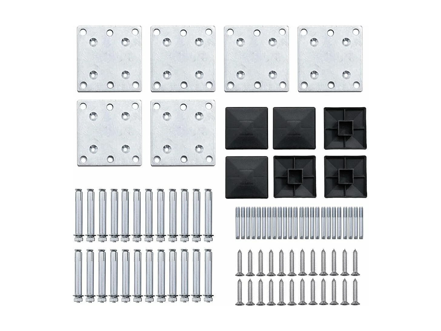 Ensemble de panneau de clôture WPC 872x146 Gris