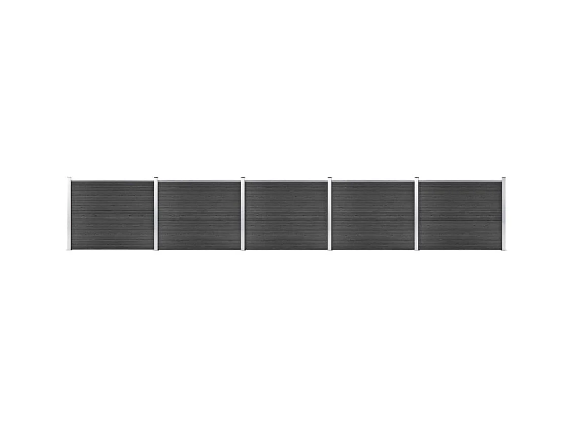 Ensemble de panneau de clôture WPC 872x146 Gris