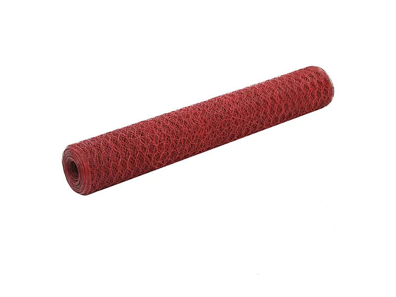 Grillage Acier avec revêtement en PVC 25x1 m Rouge 5